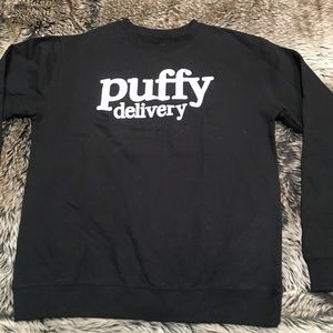 Puffy delivery Black Sweatshirt Size M  NWOT